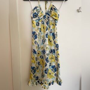 Betsey Johnson silk halter dress vintage floral